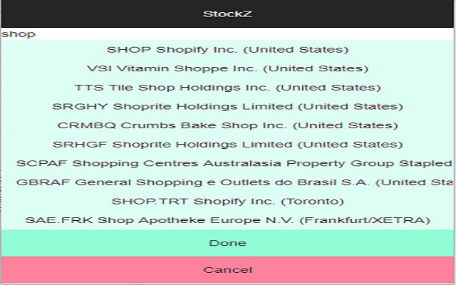 StockZ from Chrome web store to be run with OffiDocs Chromium online